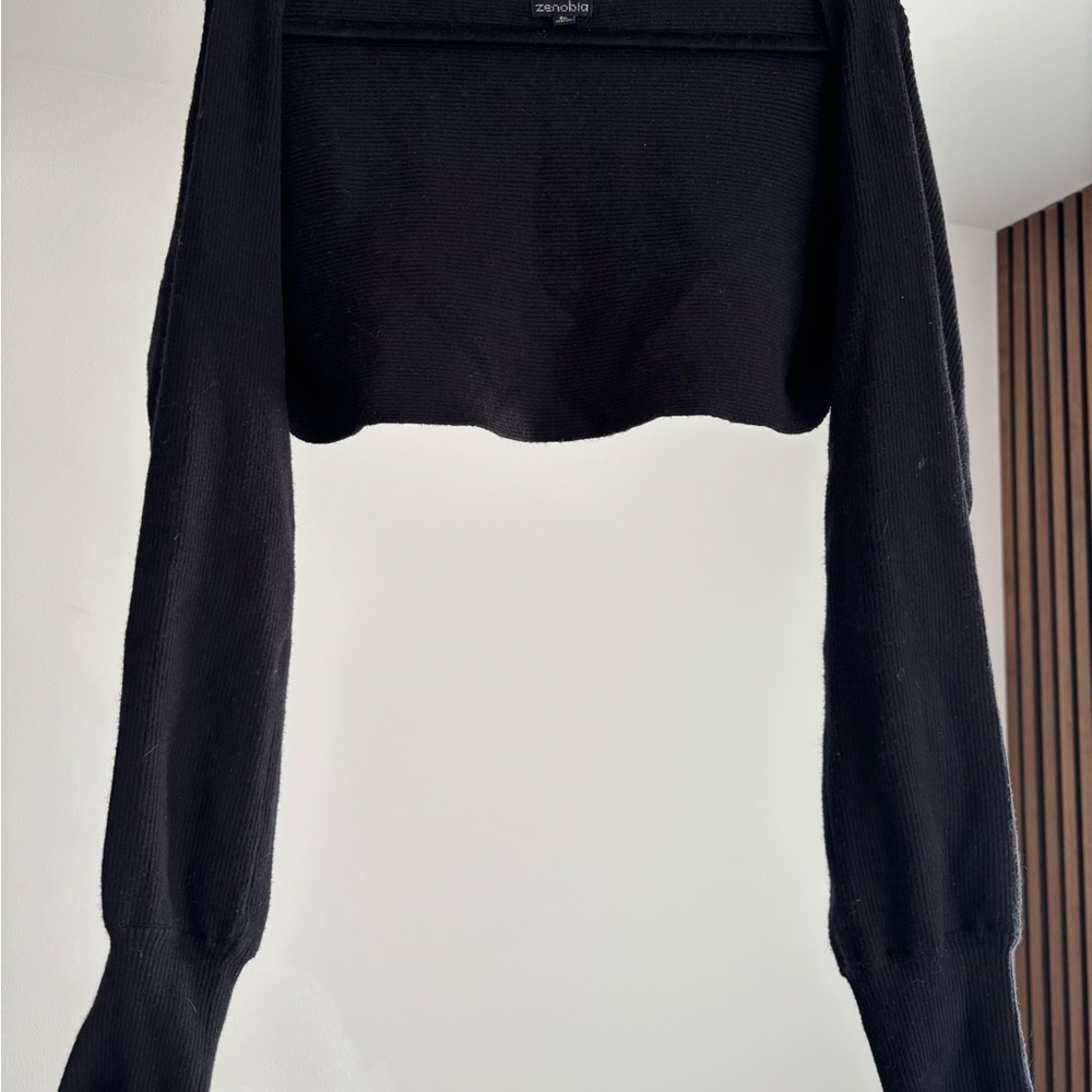 Black Long Sleeve Bolero Shrug